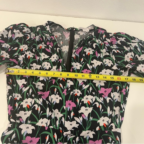 Veronica Beard Janis Ruch Floral Print Mini Dress Size 6 spring preppy party - Picture 8 of 9
